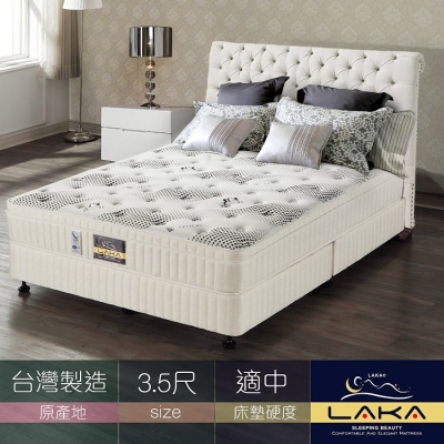 【LAKA】天絲棉+銀離子+蠶絲 三線蜂巢式獨立筒床墊(Free night系列)單人3.5尺
