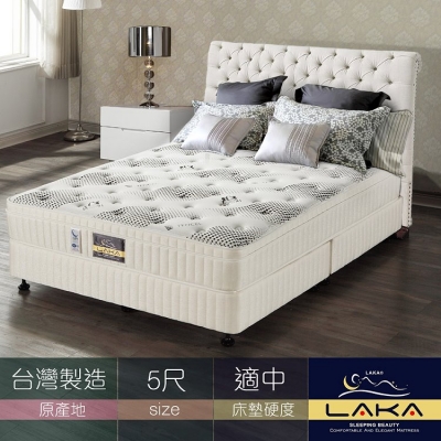 【LAKA】天絲棉+銀離子+蠶絲 三線蜂巢式獨立筒床墊(Free night系列)雙人5尺