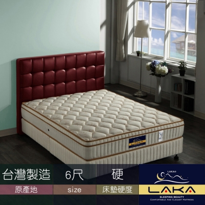 【LAKA】三線高澎度涼感紗彈簧床墊(Good night系列)雙人加大6尺