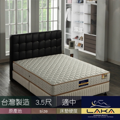 【LAKA】二線3M防潑水蜂巢式獨立筒床墊(Good night系列)單人3.5尺