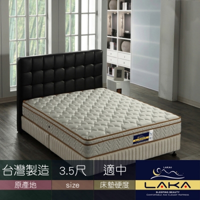 【LAKA】三線高澎度3M防潑水蜂巢式獨立筒床墊(Good night系列)單人3.5尺