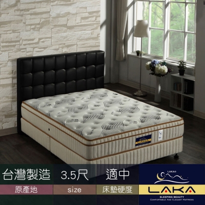 【LAKA】三線高澎度天絲棉乳膠蜂巢式獨立筒床墊(Good night系列)單人3.5尺
