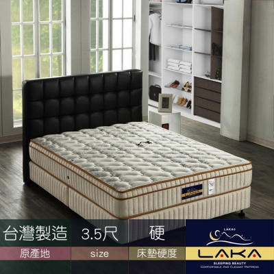 【LAKA】三線高蓬度天絲棉硬式獨立筒床墊(Good night系列)單人3.5尺