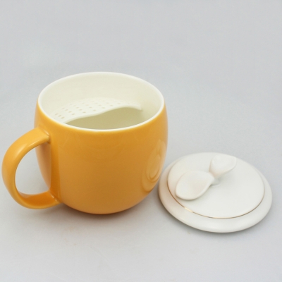 《吉茶園》隨意杯 時尚創意造型陶瓷茶杯/濾口杯(300ml)