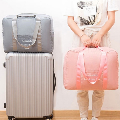 《WEEKEIGHT》行李箱拉桿適用 簡約時尚大容量多功能可褶疊手提旅行袋/購物袋