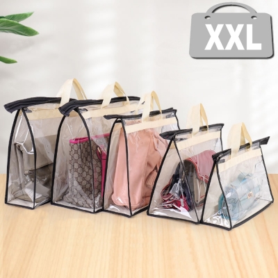 《JMALL》精品包防塵防潮透明手提收納袋(XXL)
