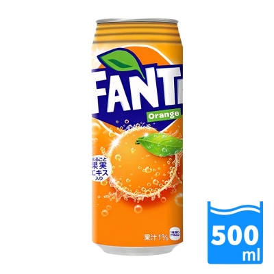日本進口 Coca-Cola FANTA橘子汽水(500ml) FDS017