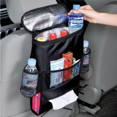 《JMALL》便利多功能汽車椅背保溫保冷收納袋/抽取式面紙盒