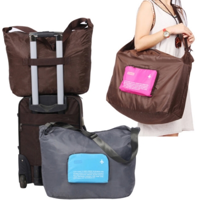 《JMALL》行李箱拉桿適用 多功能可折疊肩/斜背旅行袋