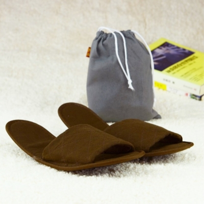 《JMALL》旅行用褶疊室內拖鞋(附收納袋)