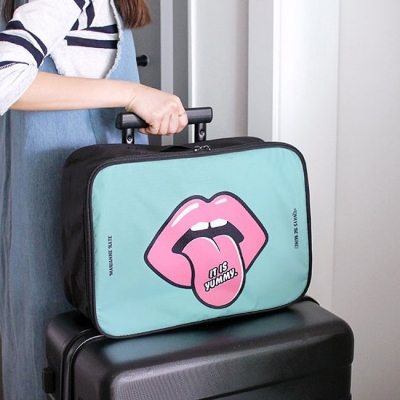 《JMALL》適用行李箱拉桿 韓版俏皮可愛風手提旅行袋